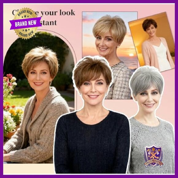 Short Pixie Cut Hair Topper 5.5 Inch Synthetic Wiglet for Thinning Hair
